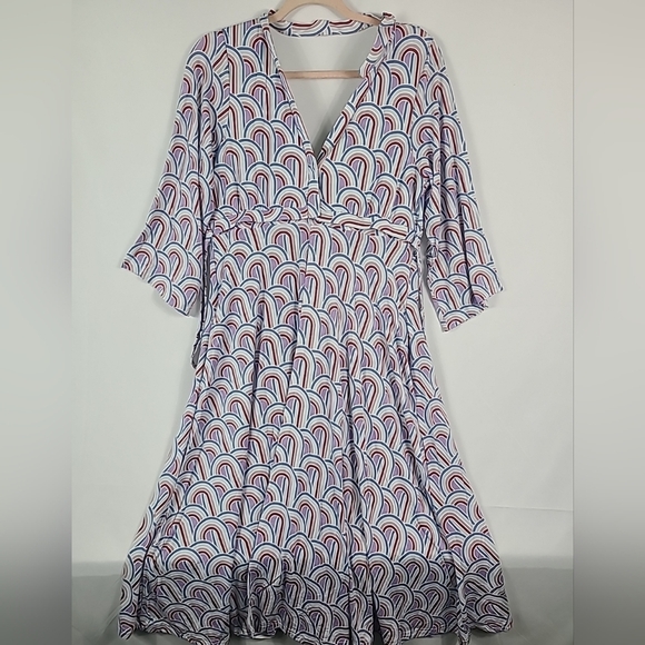 NWT Lila Rainbow Labor & Postpartum Gown One Size - Picture 1 of 11